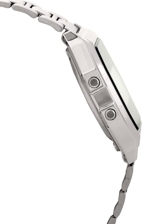 Casio Vintage A-158WA-1Q Digital Grey Dial Unisex Watch Silver Metal Strap (D011) - Image 4